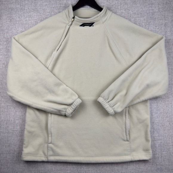 PacSun Other - Formula 1 F1 PacSun Cream Fleece Quarter Zip Pullover Mens Medium Motorsport